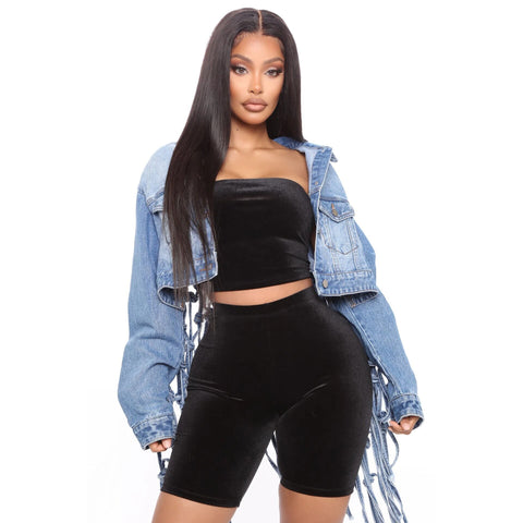 New Back Grid Tassel Long Sleeve Pocket Single Breasted Jacket CODE: KAR2510