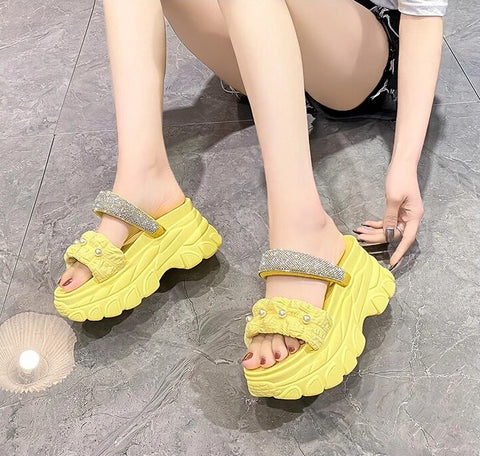 Summer Fashion Bling Wedge High Platform Sandal CODE: KAR2512
