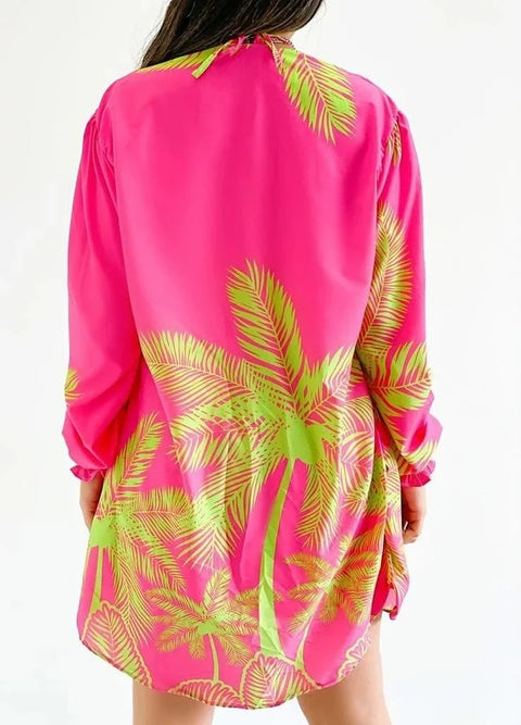 Sexy Casual Fashion Printed High Waist Bikini Long Sleeve Short 3 Pieces Set CODE: KAR2519