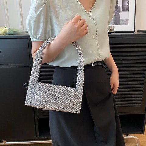 Luxury Summer Fashion Beads Designer Shiny Bling Bagute Bag CODE: KAR2522
