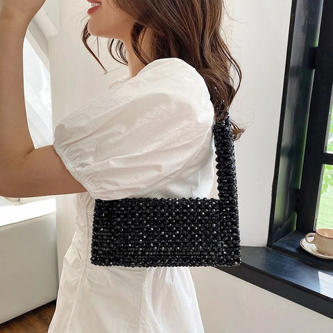 Luxury Summer Fashion Beads Designer Shiny Bling Bagute Bag CODE: KAR2522