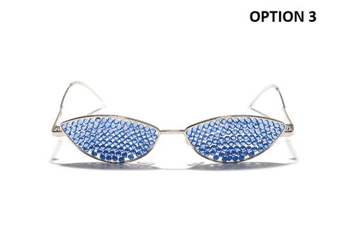 Sexy Luxury Designer Cat Eye Rhinestone Sunglasses CODE: KAR2524