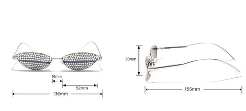 Sexy Luxury Designer Cat Eye Rhinestone Sunglasses CODE: KAR2524