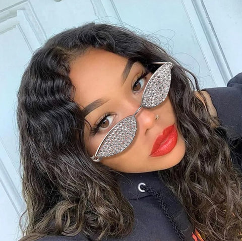 Sexy Luxury Designer Cat Eye Rhinestone Sunglasses CODE: KAR2524
