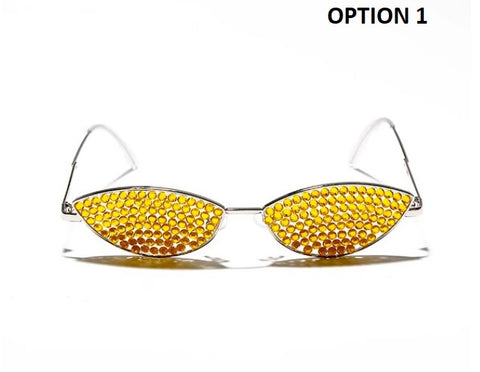 Sexy Luxury Designer Cat Eye Rhinestone Sunglasses CODE: KAR2524