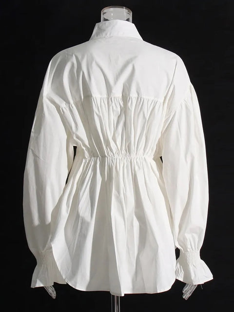 New Fashion Lapel Long Sleeve Spliced Single Breasted Patchwork Shirt CODE: KAR2527