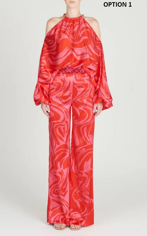 New Arrival Summer Autumn Matching Sets Top Pant Suit Two Pieces Set CODE: KAR2528