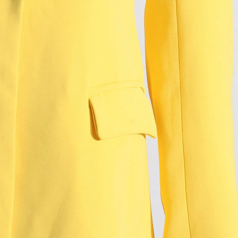 New Autumn Fashion Notched Hollow Out Full Sleeve Backless Diamonds Blazer CODE: KAR2531