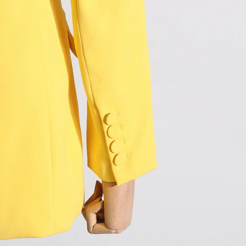 New Autumn Fashion Notched Hollow Out Full Sleeve Backless Diamonds Blazer CODE: KAR2531