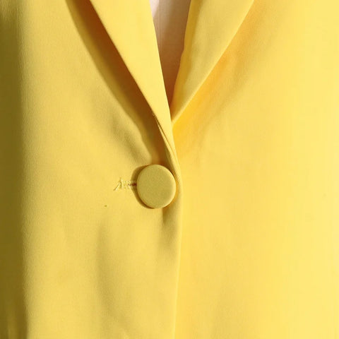 New Autumn Fashion Notched Hollow Out Full Sleeve Backless Diamonds Blazer CODE: KAR2531