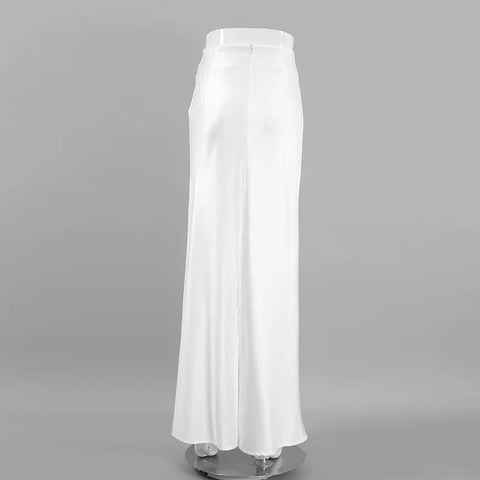 Elegant Summer Fashion Casual High Waist Solid Long Skirt CODE: KAR2534