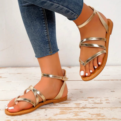 New Summer Sexy Fashion Open Toe Flat Lace Up Sandal CODE: KAR2538