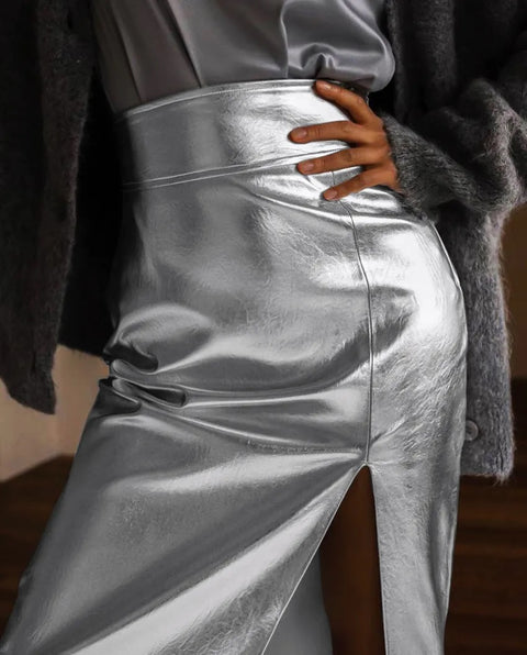 New Fashion Split High Waist Straight Skirt CODE: KAR2542