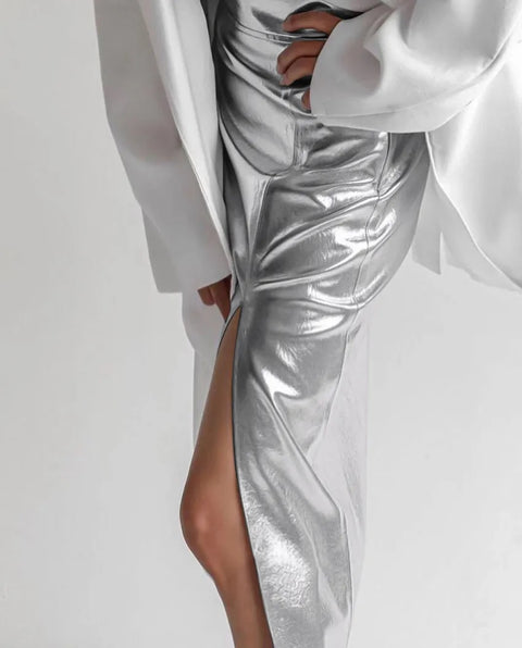 New Fashion Split High Waist Straight Skirt CODE: KAR2542