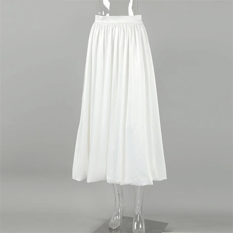 Summer Fashion A-line High Waist Mid-Length Loose Long Puff Skirt CODE: KAR2543