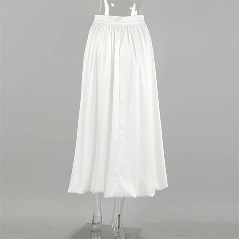 Summer Fashion A-line High Waist Mid-Length Loose Long Puff Skirt CODE: KAR2543