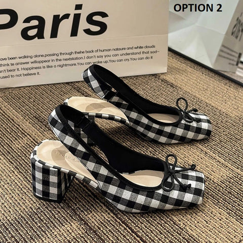 New Summer Fashion Luxury Square Bow High Heel CODE: KAR2547
