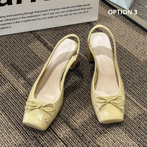 New Summer Fashion Luxury Square Bow High Heel CODE: KAR2547