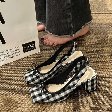 New Summer Fashion Luxury Square Bow High Heel CODE: KAR2547