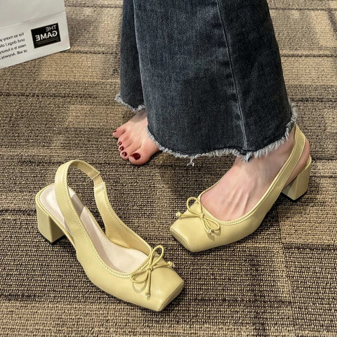 New Summer Fashion Luxury Square Bow High Heel CODE: KAR2547