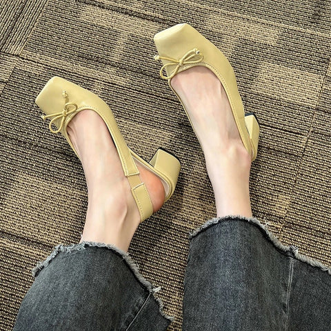 New Summer Fashion Luxury Square Bow High Heel CODE: KAR2547