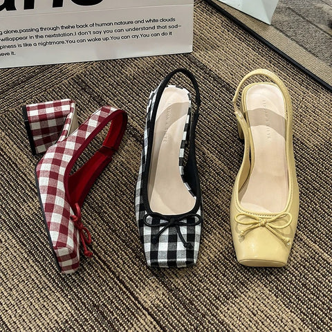 New Summer Fashion Luxury Square Bow High Heel CODE: KAR2547