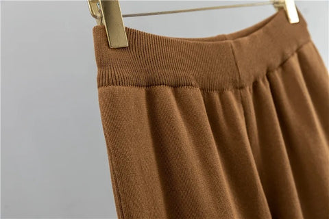 New Knitted Turtleneck Sweater +  Pullover Loose Pants 2 piece Set CODE: KAR2563