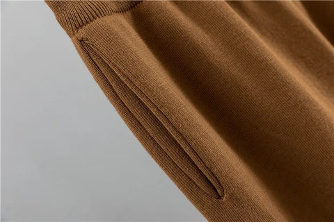 New Knitted Turtleneck Sweater +  Pullover Loose Pants 2 piece Set CODE: KAR2563