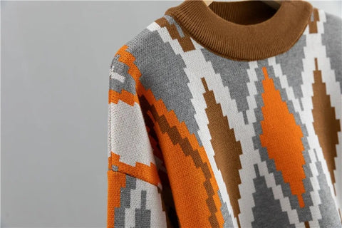 New Knitted Turtleneck Sweater +  Pullover Loose Pants 2 piece Set CODE: KAR2563