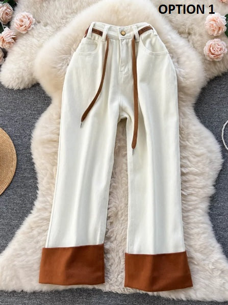 New Autumn High Waist Wide Leg Full Length Pant CODE: KAR2569