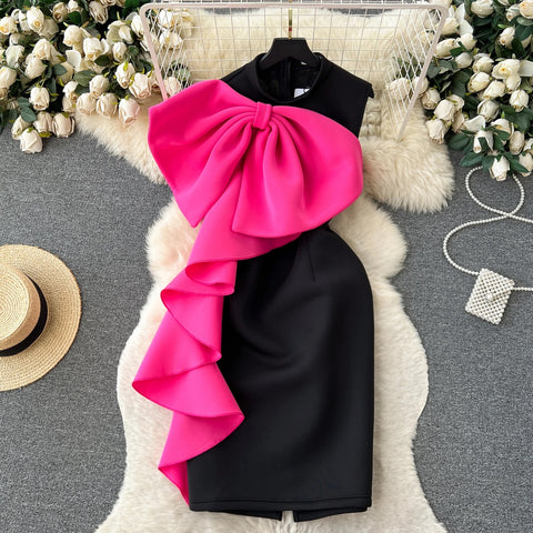 Summer Sexy Fashion Strapless Butterfly Slim Wrap Split Dress CODE: KAR2574
