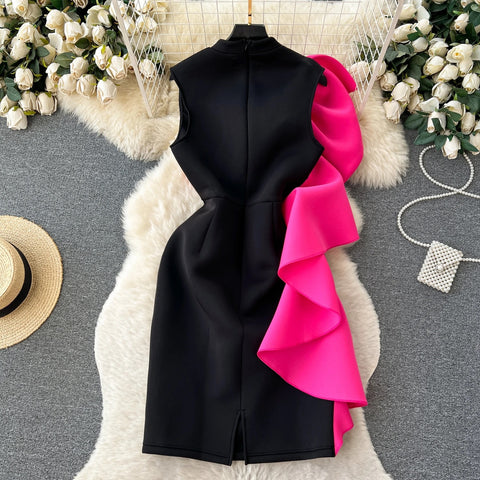 Summer Sexy Fashion Strapless Butterfly Slim Wrap Split Dress CODE: KAR2574