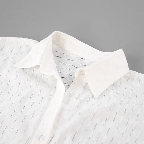 Summer Casual Fashion Lantern Sleeve Loose Shirt And Short 2 Piece Set CODE: KAR2578