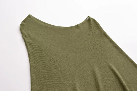 New Autumn Loose Lazy Asymmetric Design See-through Fine Needle Cape Top CODE: KAR2585