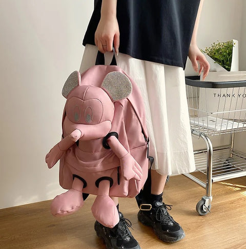 New Fashion Disney Mickey Mouse Doll Backpack Large-capacity Mickey Mouse Bag CODE: KAR2586