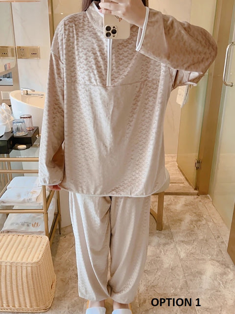 New Winter Flannel Velvet Warm Sweatshirt Pajama Set CODE: KAR2592