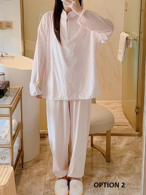 New Winter Flannel Velvet Warm Sweatshirt Pajama Set CODE: KAR2592