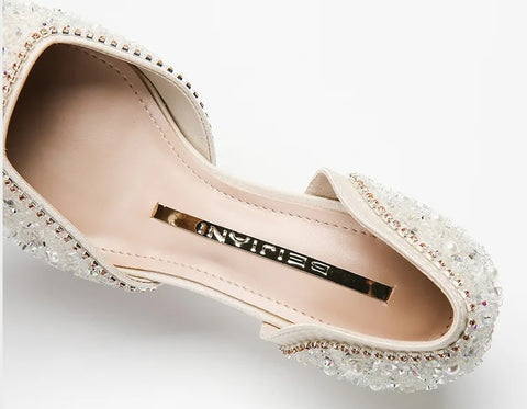 New Sexy Crystal Elegant Pointed Toe Medium Heel CODE: KAR2593