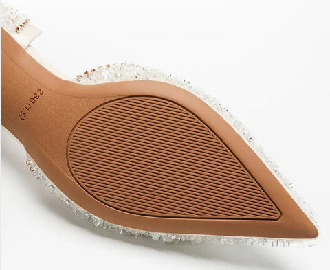 New Sexy Crystal Elegant Pointed Toe Medium Heel CODE: KAR2593