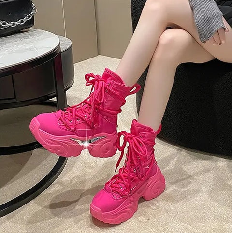 Autumn Chunky High Platform Breathable Sneaker Shoe CODE: KAR2595