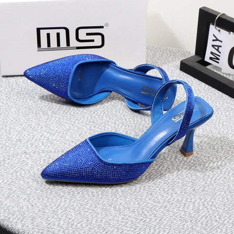 New elegant summer luxury fashion pointed rhinestones stiletto stripper heel CODE: KAR2605
