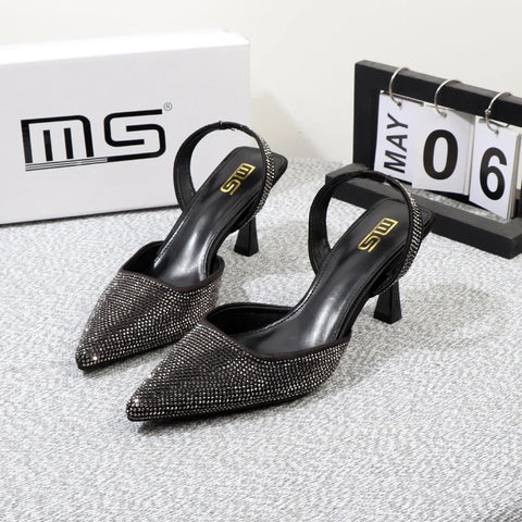 New elegant summer luxury fashion pointed rhinestones stiletto stripper heel CODE: KAR2605