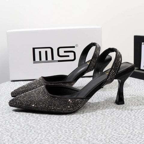 New elegant summer luxury fashion pointed rhinestones stiletto stripper heel CODE: KAR2605