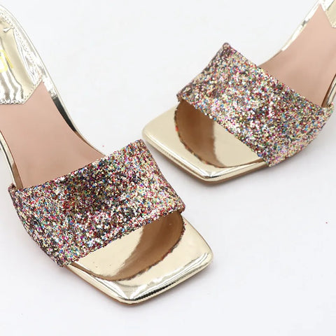 Luxury Glitter Sequins Metallic Rhinestone High Heel CODE: KAR2608