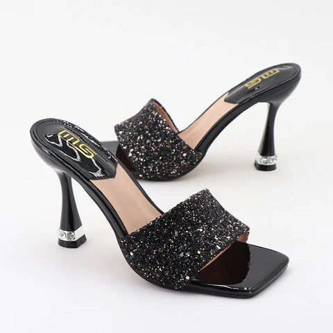 Luxury Glitter Sequins Metallic Rhinestone High Heel CODE: KAR2608