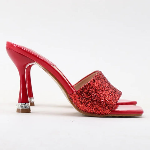 Luxury Glitter Sequins Metallic Rhinestone High Heel CODE: KAR2608