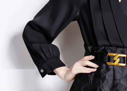 New Autumn & Winter Elegant Satin Vintage A-Line Designer Dress CODE: KAR2610