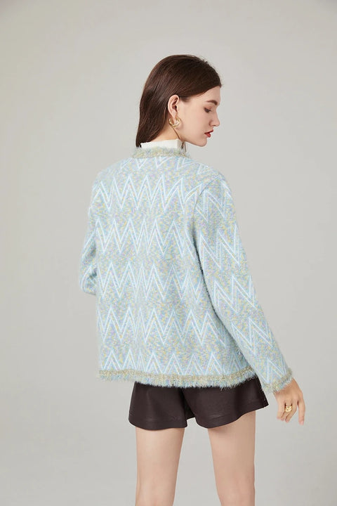 New Fashion Casual Autumn Winter Loose Tassel Panel V-Neck Button Thickened Jacket CODE: KAR2611