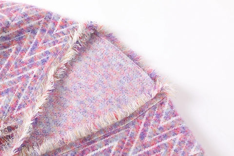 New Fashion Casual Autumn Winter Loose Tassel Panel V-Neck Button Thickened Jacket CODE: KAR2611