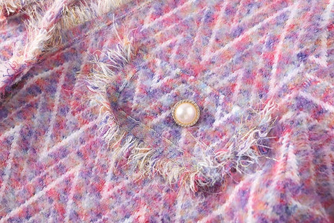 New Fashion Casual Autumn Winter Loose Tassel Panel V-Neck Button Thickened Jacket CODE: KAR2611